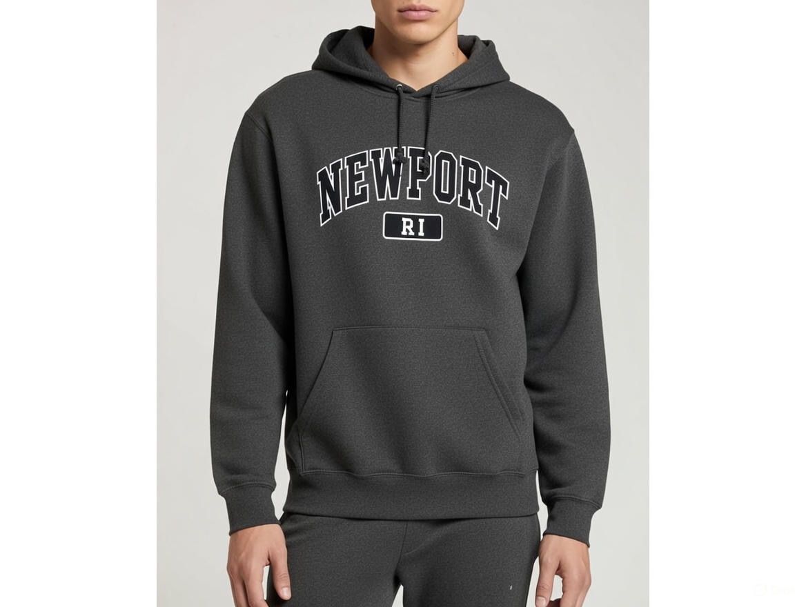 Newport RI Pullover Hoodie – Charcoal Grey