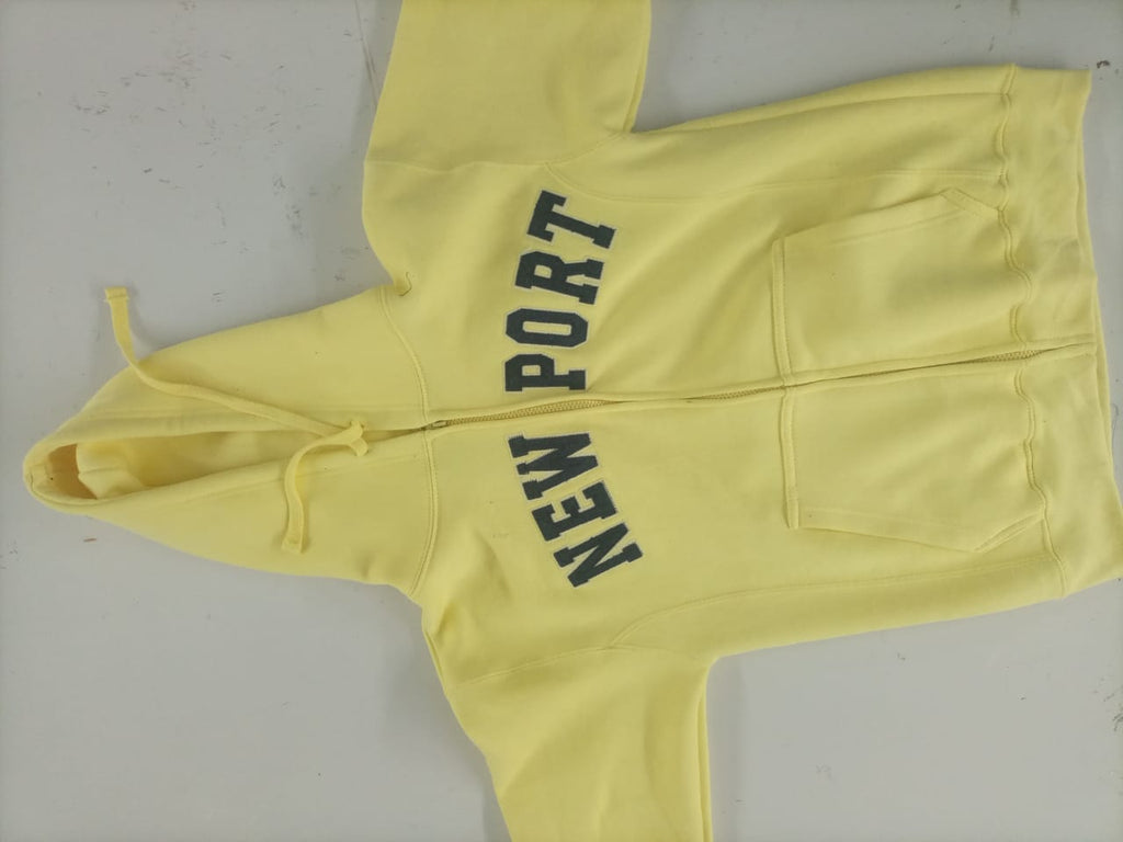Port New Zip-Up Hoodie – Soft Yellow