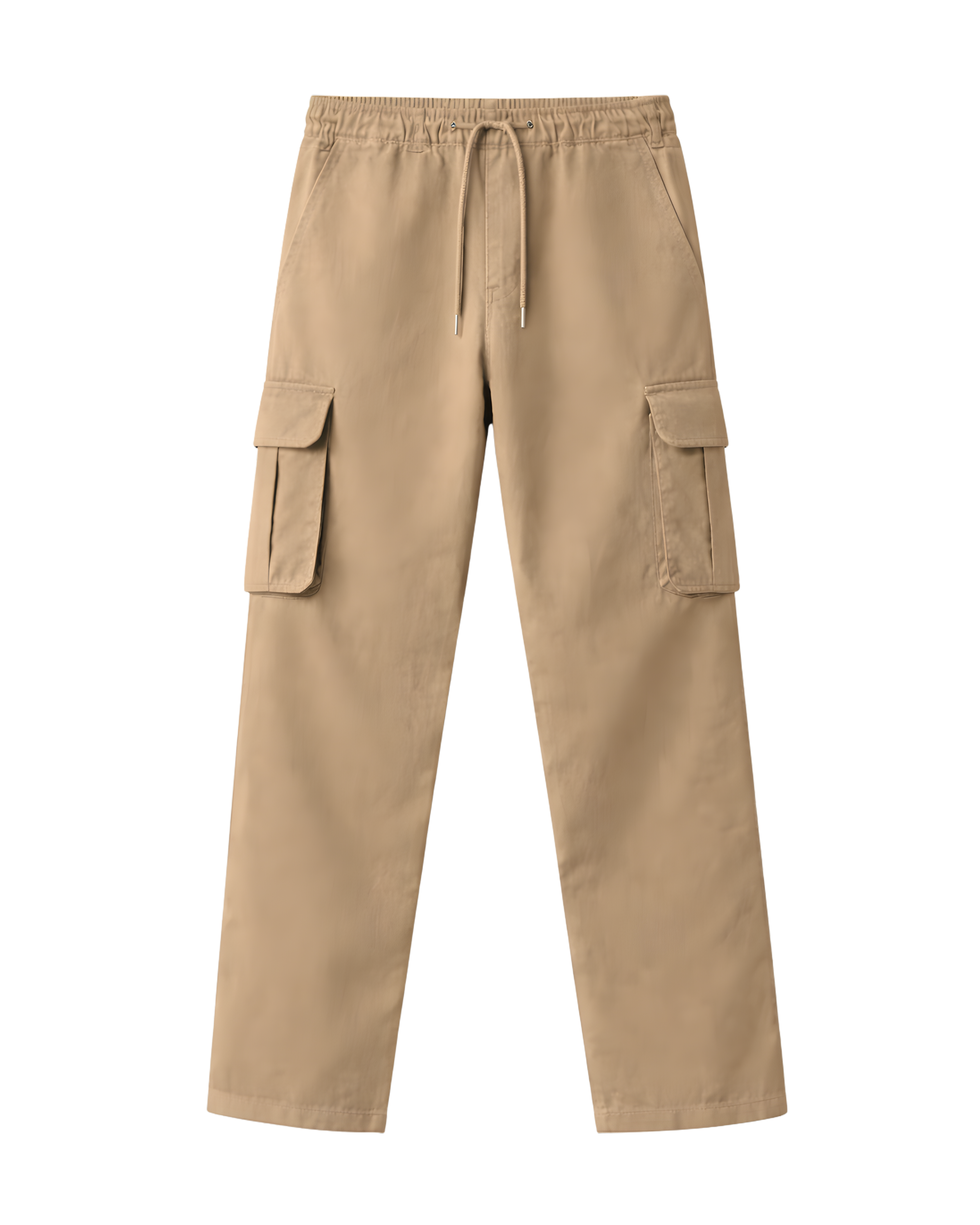 Men’s Relaxed-Fit Cargo Trousers- Beige