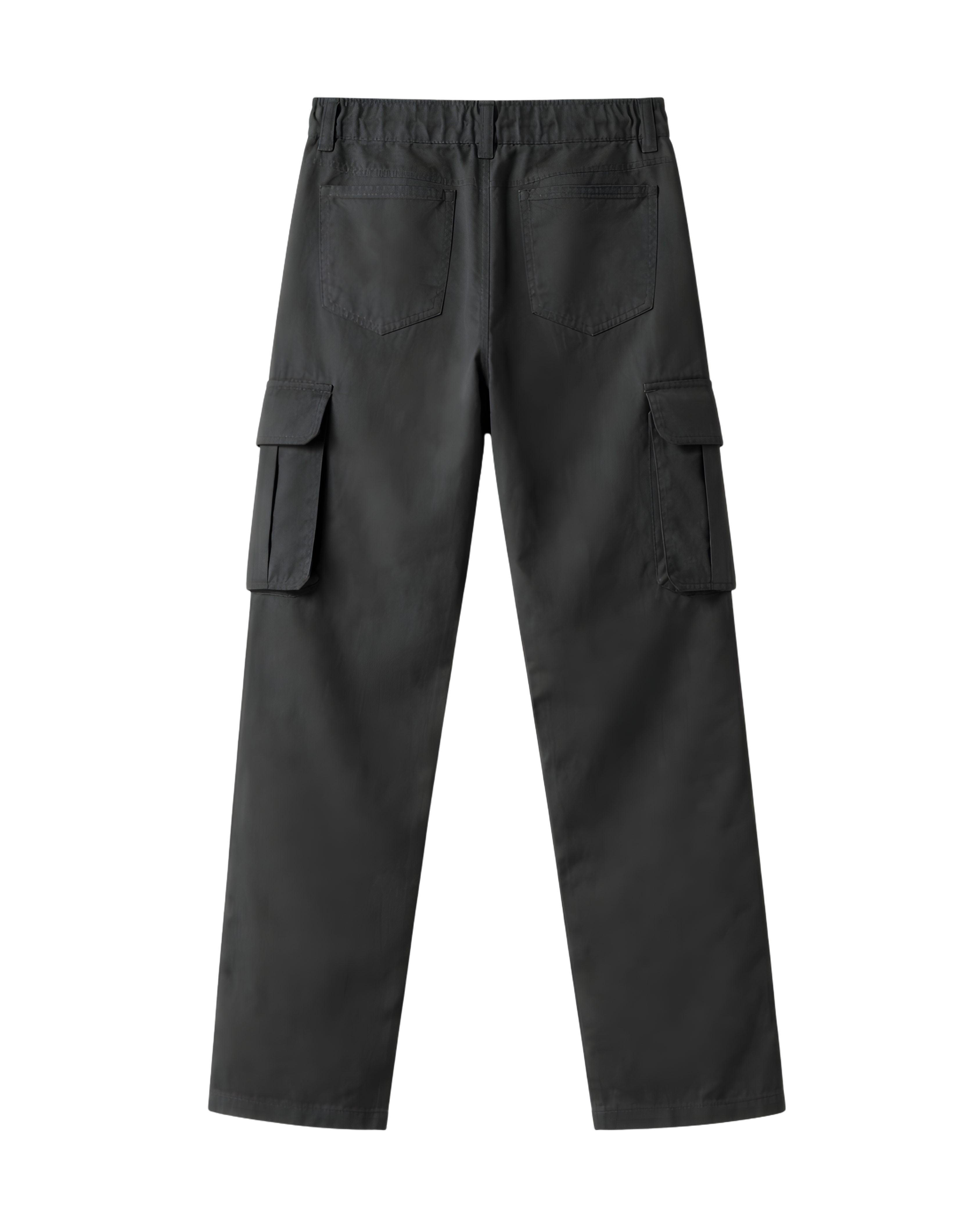 Men’s Relaxed-Fit Cargo Trousers-Gray