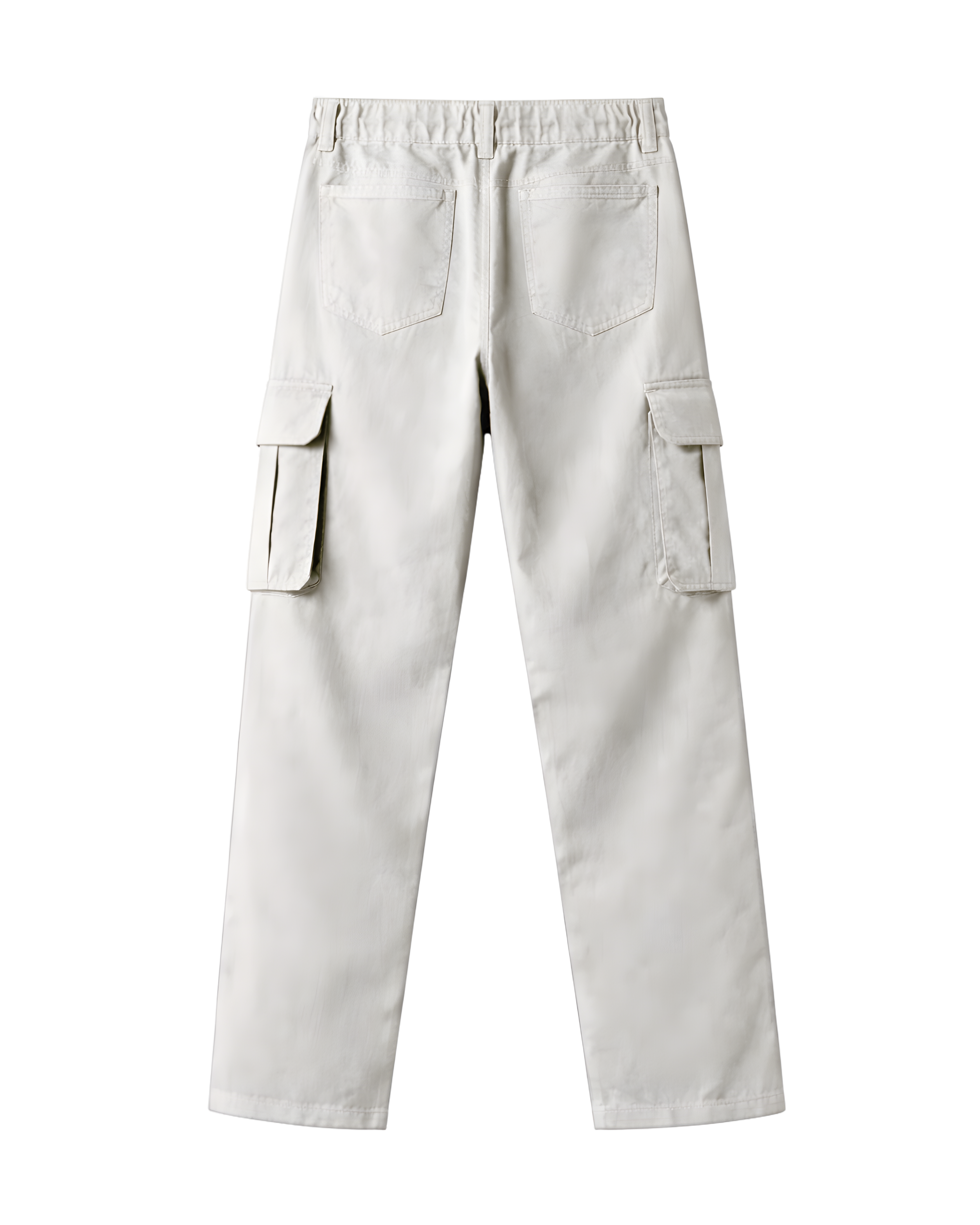 Men’s Relaxed-Fit U Cargo Trousers- OFF White