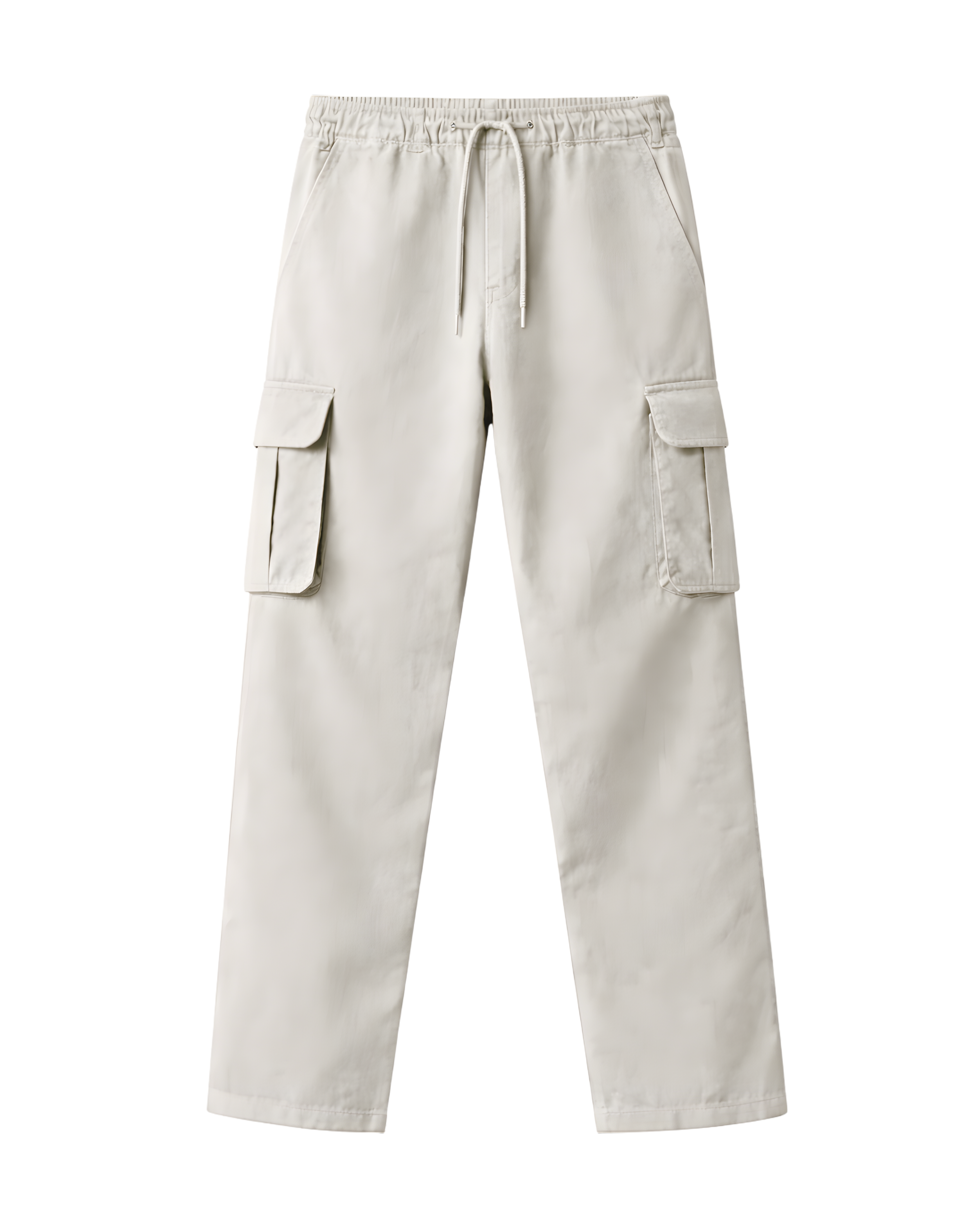 Men’s Relaxed-Fit U Cargo Trousers- OFF White